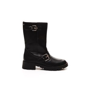 Bota Mississipi Com Cano Médio Tratorada Feminina Biker Ma221-01 Preto