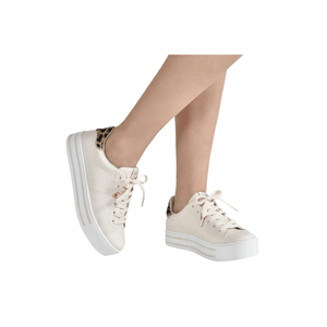 Tênis Via Marte Feminino Dia A Dia Flatform 010-002-01 Off-White
