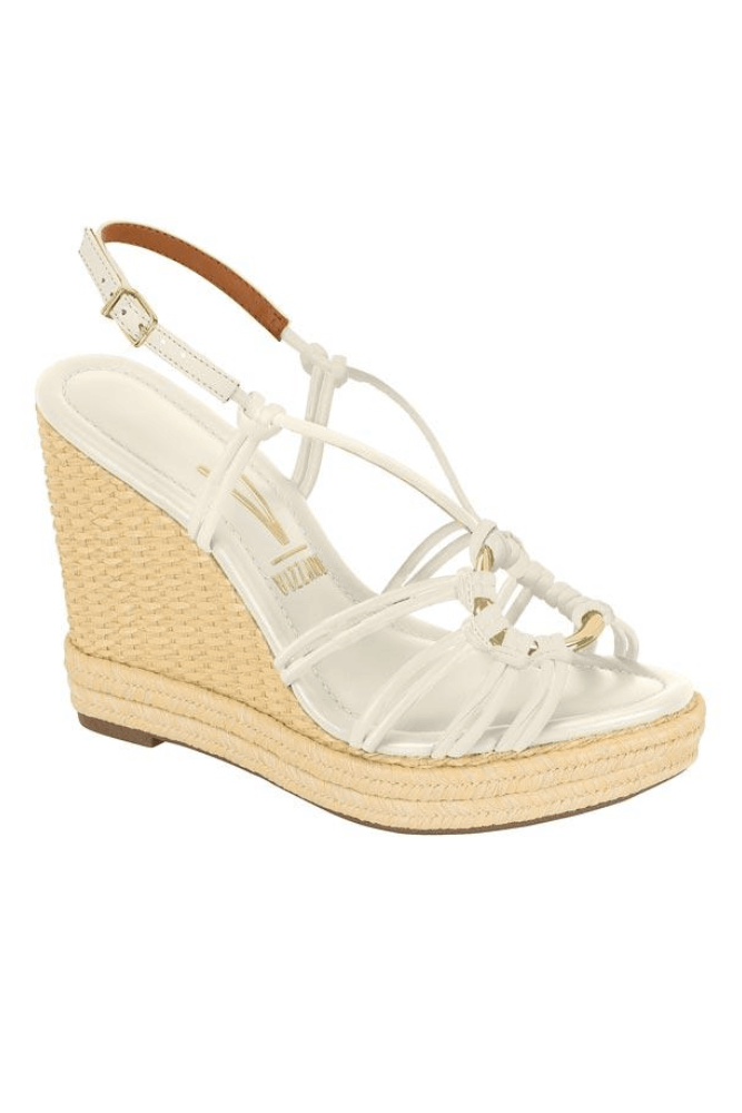 Sandália Vizzano Espadrille Feminina Anabela 6283.506 Off-White