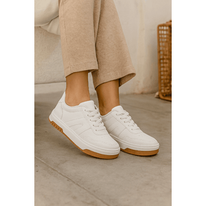 Tênis Chá De Mel Casual Feminino Elástico 70.032-01 Branco
