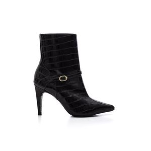 Bota Chá De Mel Cano Médio Feminina Salto Alto Fino 20.845-02 Preto