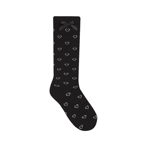 Meia Infantil Selene 3/4 Com Aplique Lacinho 2150.001 Sortido