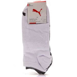 Kit 3 Pares Meia Cano Baixo Puma 4520.001 Sortido