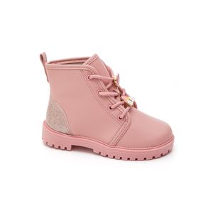 Bota Molekinha Coturno Infantil Menina Cadarço 2126.529 Rosa