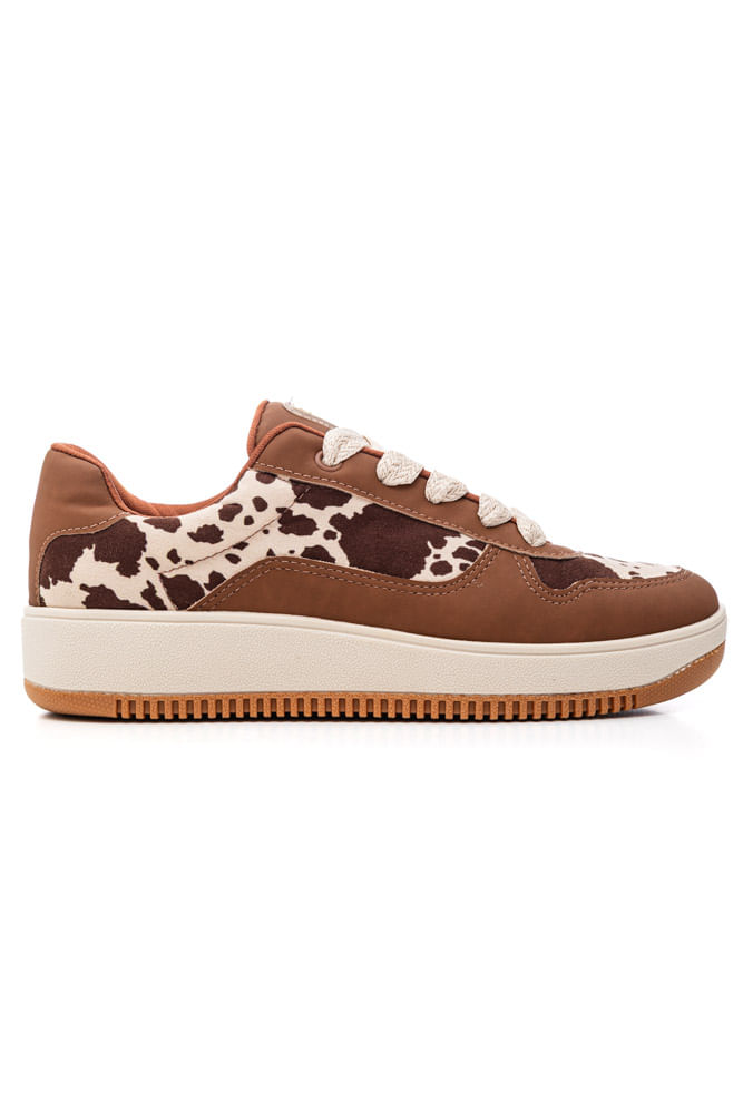 Tênis Quiz Casual Feminino Sola Caixa 69-1851-22 Animal Print