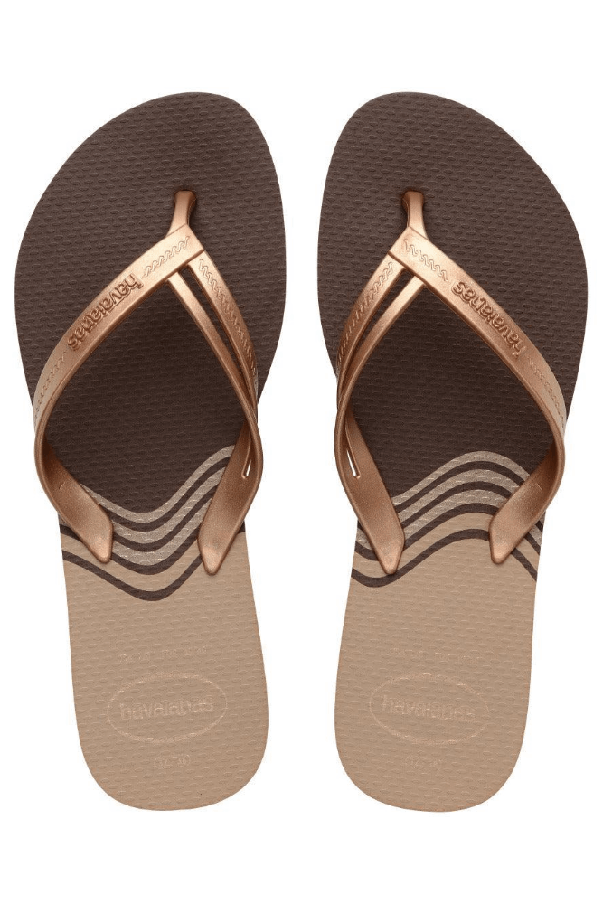 Chinelo Havaianas Elegance Print Marrom