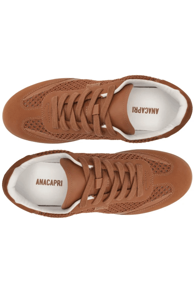 Tênis Anacapri Casual Feminino Lateral Vazado C3057900140001 Caramelo