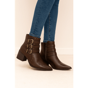 Bota Ramarim Cano Curto Feminina Texas 2559133-02 Marrom