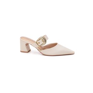Sapato Mule Ramarim Salto Bloco Feminino 2516132-04 Off-White