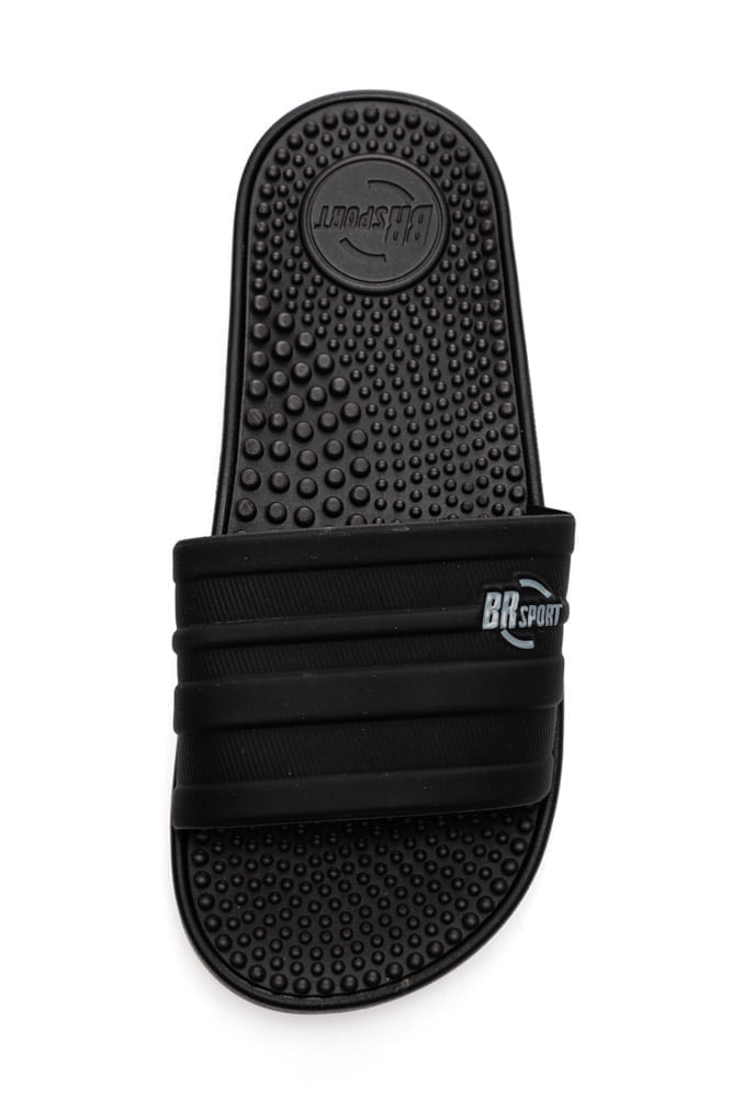 Chinelo Br Sport Slide Masculino Palmilha Massageadora Preto