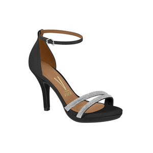 Sandália Vizzano Salto Alto Feminina Strass 6210.1037 Preto