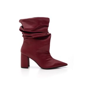 Bota Chá De Mel Cano Médio Feminina Slouchy Z6491.28264 Bordo