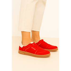 Tênis Bottero Em Camurça Feminino Sneakers 364903 Vermelho