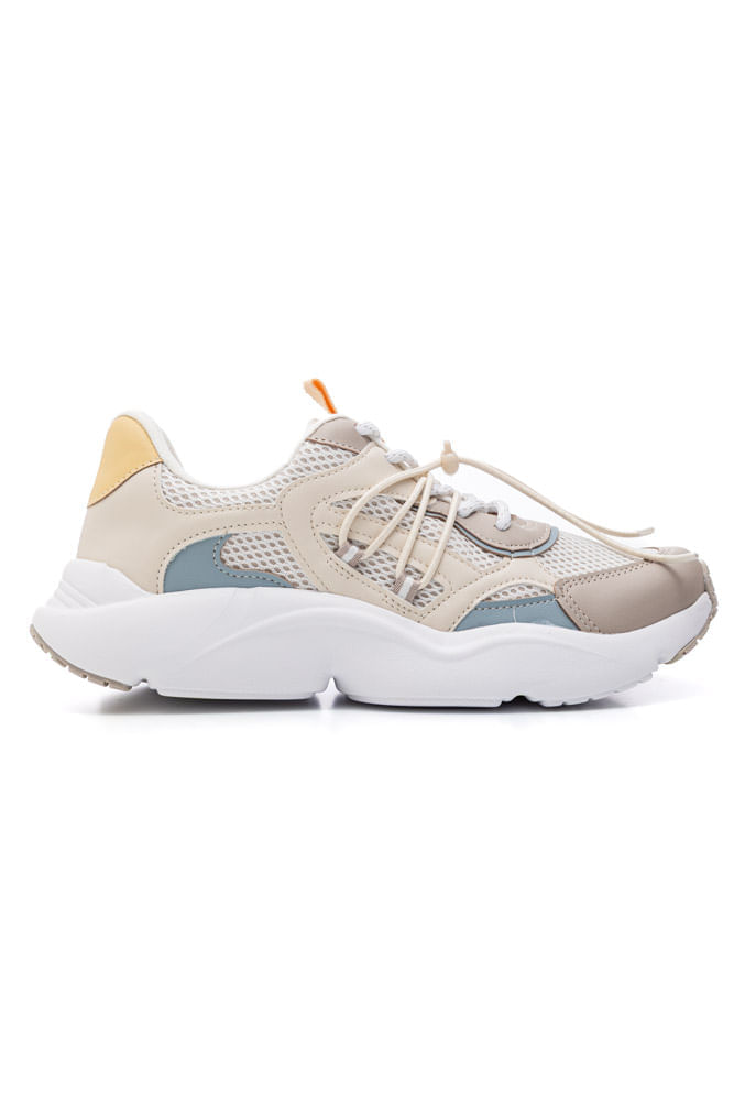 Tênis Vizzano Chunky Feminino Em Mesh 1440.111 Cinza