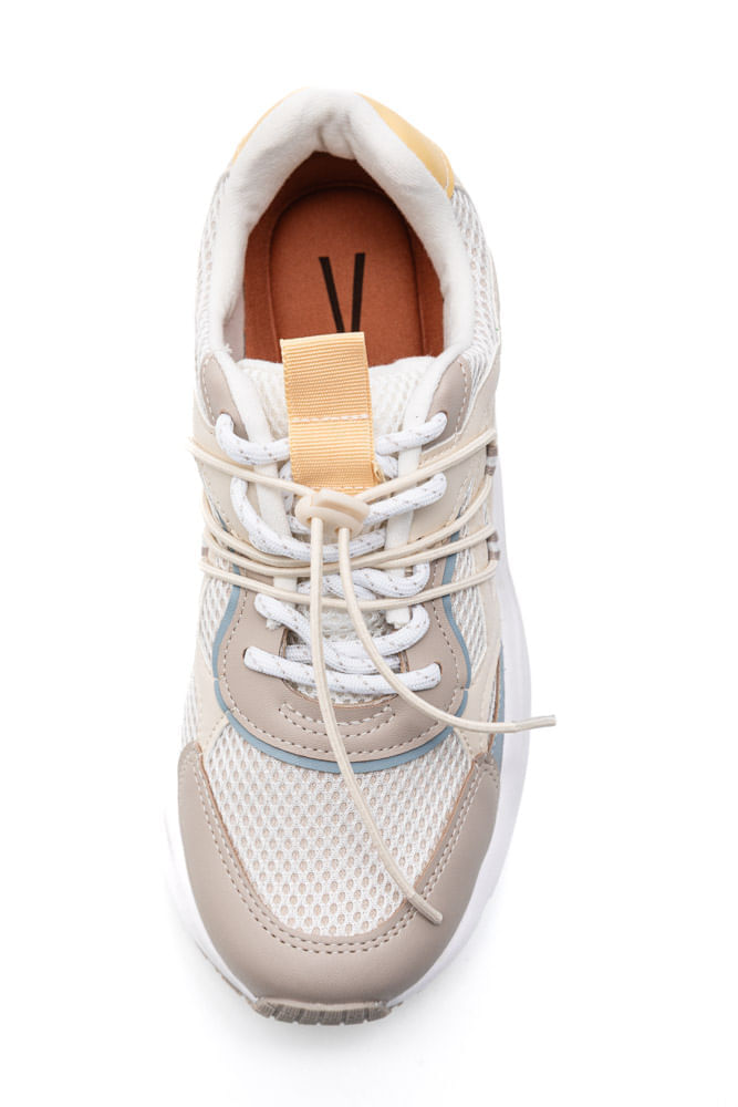 Tênis Vizzano Chunky Feminino Em Mesh 1440.111 Cinza