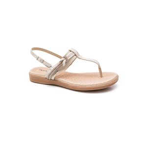 Sandália Piccadilly Rasteirinha Feminina Napa 513009 Off-White