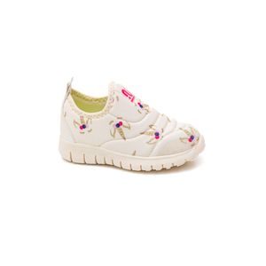 Tênis Novopé Super Flex Infantil Menina Calce Fácil 1000128 Off-White