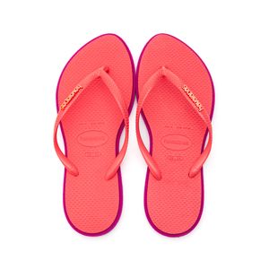 Chinelo Havaianas Slim Point Bordas Contrastantes Salmao