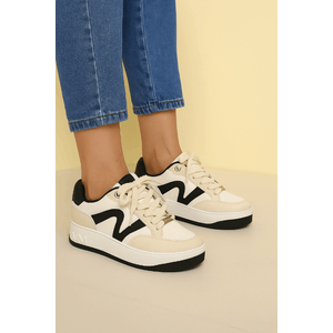 Tênis Via Marte Casual Feminino Solado Caixa 209-001-04 Bege