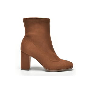 Bota Via Marte Cano Baixo Feminina Camurça Ultra 247-002-01 Caramelo