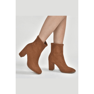Bota Via Marte Cano Baixo Feminina Camurça Ultra 247-002-01 Caramelo