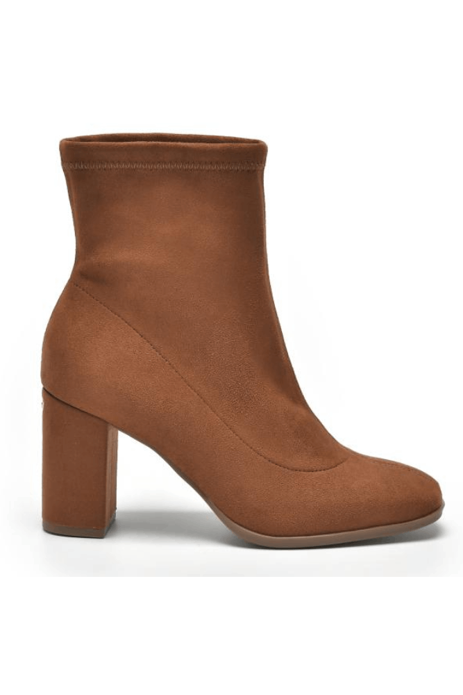 Bota Via Marte Cano Baixo Feminina Camurça Ultra 247-002-01 Caramelo