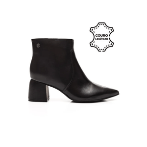 Bota Bottero Cano Curto Feminina Couro 362101 Preto