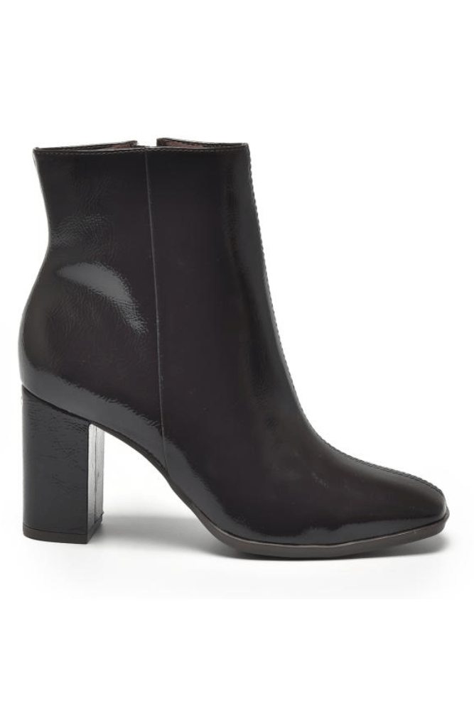 Bota Via Marte Cano Baixo Feminina Verniz 247-001-01 Preto