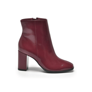 Bota Via Marte Cano Baixo Feminina Verniz 247-001-01 Bordo