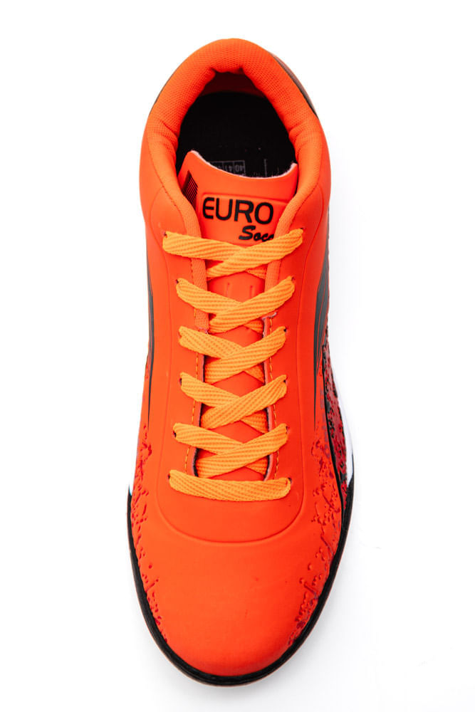 Chuteira Euro Soccer Society Unissex Ônix St 89-23 Laranja