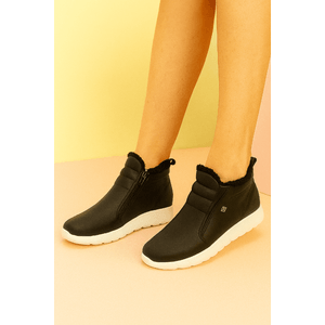 Tênis Botinha Piccadilly Cano Alto Feminina Napa 970115 Preto