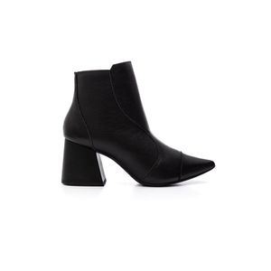 Bota Areta Cano Baixo Feminina Couro 3400-22283 Preto