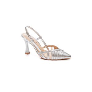 Sapato Ramarim Scarpin Feminino Metalizado 2418234-01 Prata
