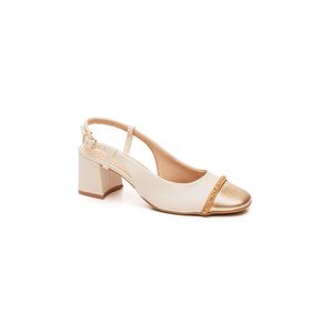 Sapato Ramarim Chanel Feminino Corrente 2417132-01 Off-White