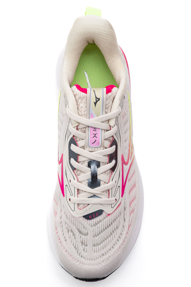 Tenis-Mizuno-Base-Ride-Corrida-Bege
