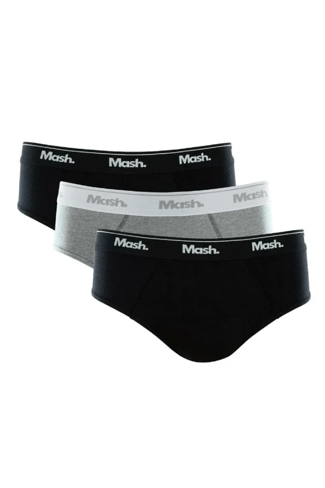Kit 3 Cuecas Mash Slip Algodão 010.04 Sortido