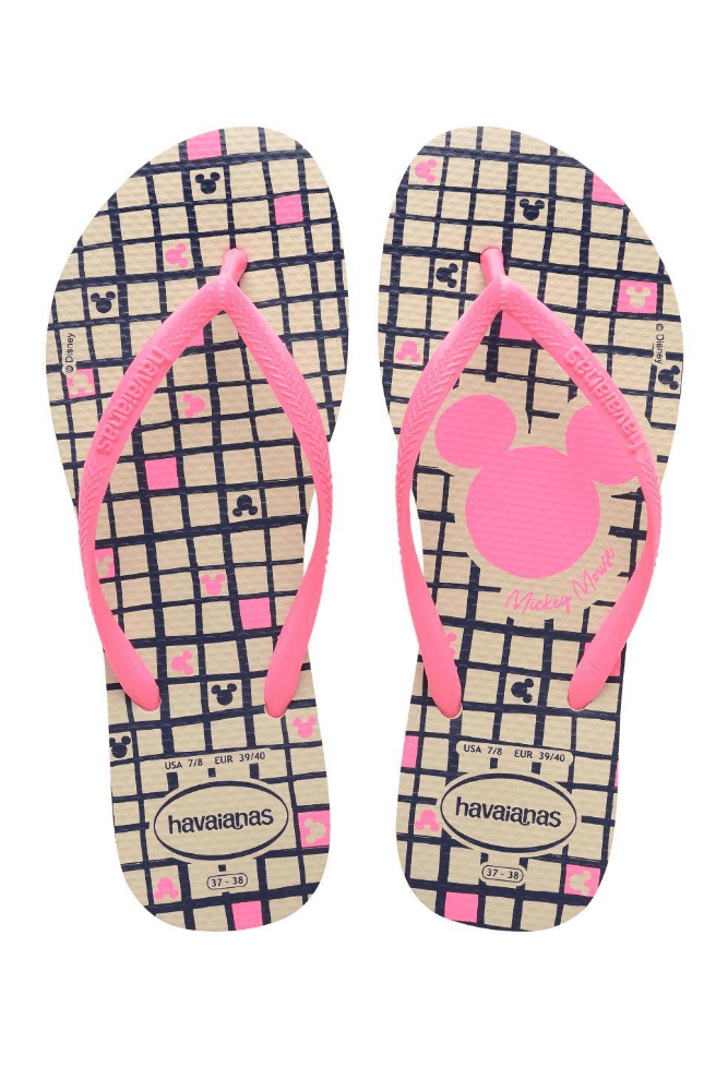 Chinelo-Havaianas-Slim-Disney-Bege