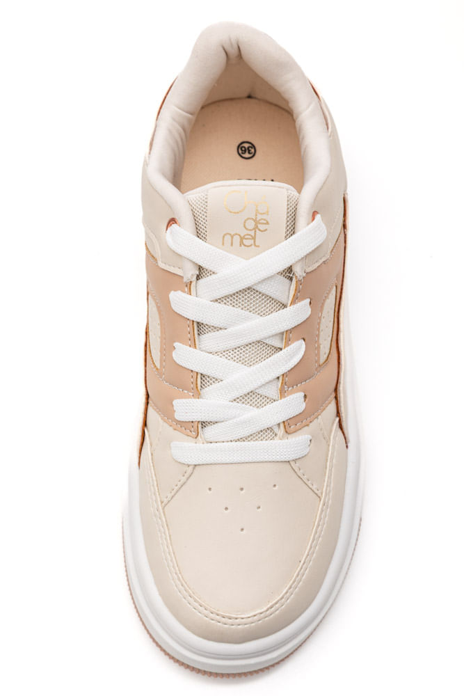 Tenis-Cha-De-Mel-Casual-Feminino-Rn9101-Off-White