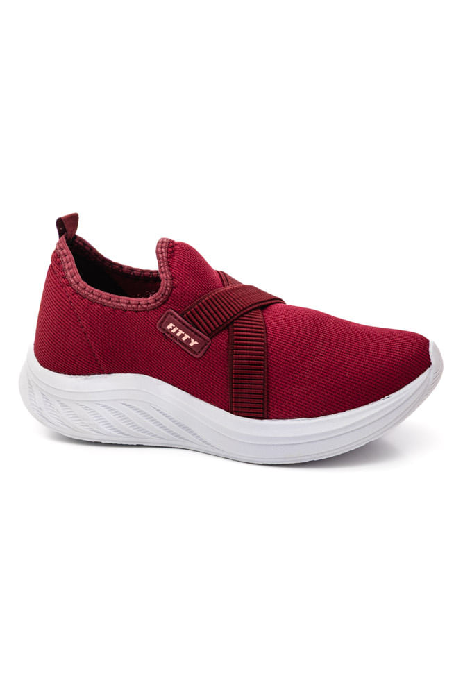 Tenis Fitty Caminhada Feminina 1043ly Bordo