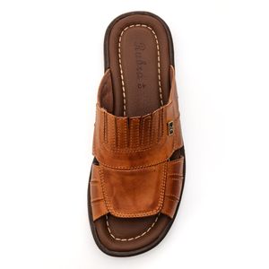 Chinelo Rubra Masculino Em Couro Atanado 444 Castanho