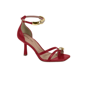 Sandália Beira Rio Salto Fino Feminina Bico Quadrado 8490.314 Vermelho