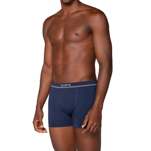 Kit 2 Cuecas Lupo Boxer Masculina Microfibra Sem Costura 00436-08 Preto