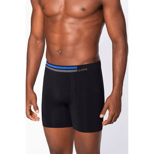 Cueca Boxer Lupo Microfibra Alongada Sem Costura 00442-003 Preto