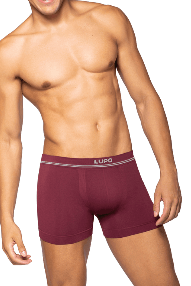 Cueca Boxer Lupo Sem Costura Microfibra 00436-004 Vinho