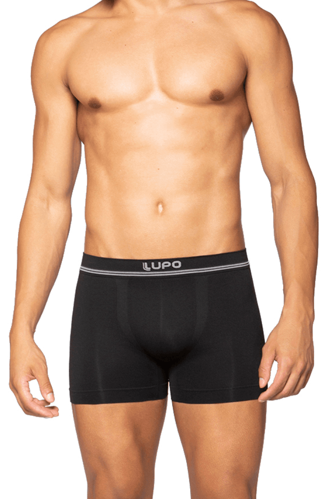 Cueca Boxer Lupo Sem Costura Microfibra 00436-004 Preto