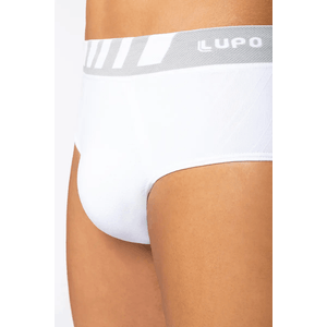 Cueca Lupo Slip Microfibra Sem Costura Cós Chanfro 00691-00 Branco