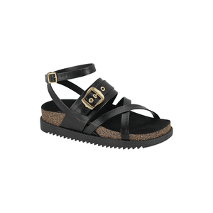 Sandália Moleca Papete Feminina Flatform 5500.113 Preto