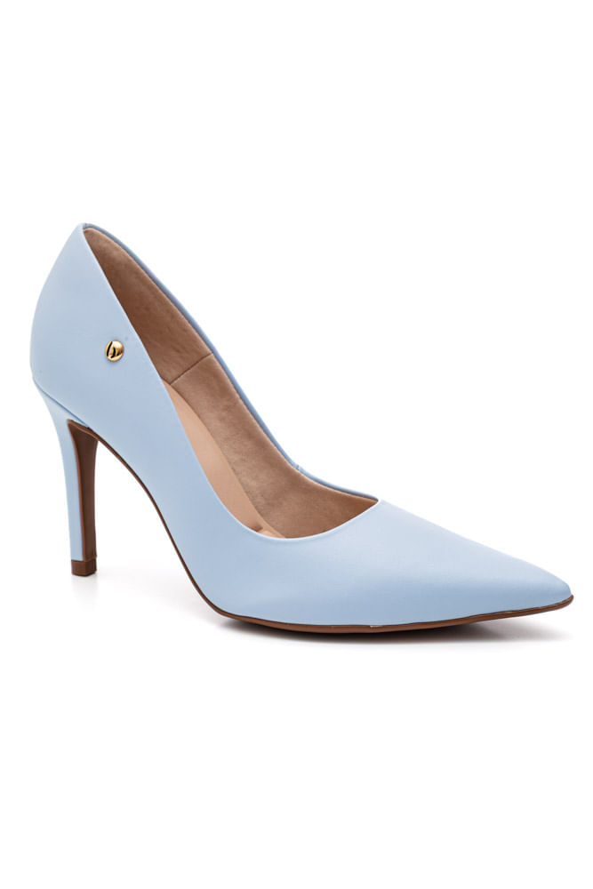 Sapato Bebecê Scarpin Feminino Salto Alto Fino T9430-256 Azul