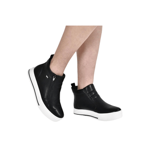 Tênis Via Marte Casual Feminino Ziper 030-002-02 Preto