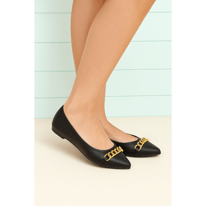 Sapatilha Beira Rio De Bico Fino Feminina Napa Sardenha 4136.1106 Preto